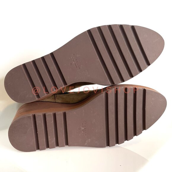 Minimalist | Cecelia for Anthropologie Tan Suede Platform Pull-On Boot | Wedge - Picture 9 of 16